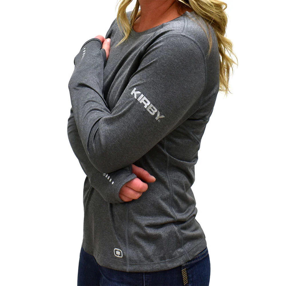 Ladies Gray Kirby Athletic Shirt - Image 5