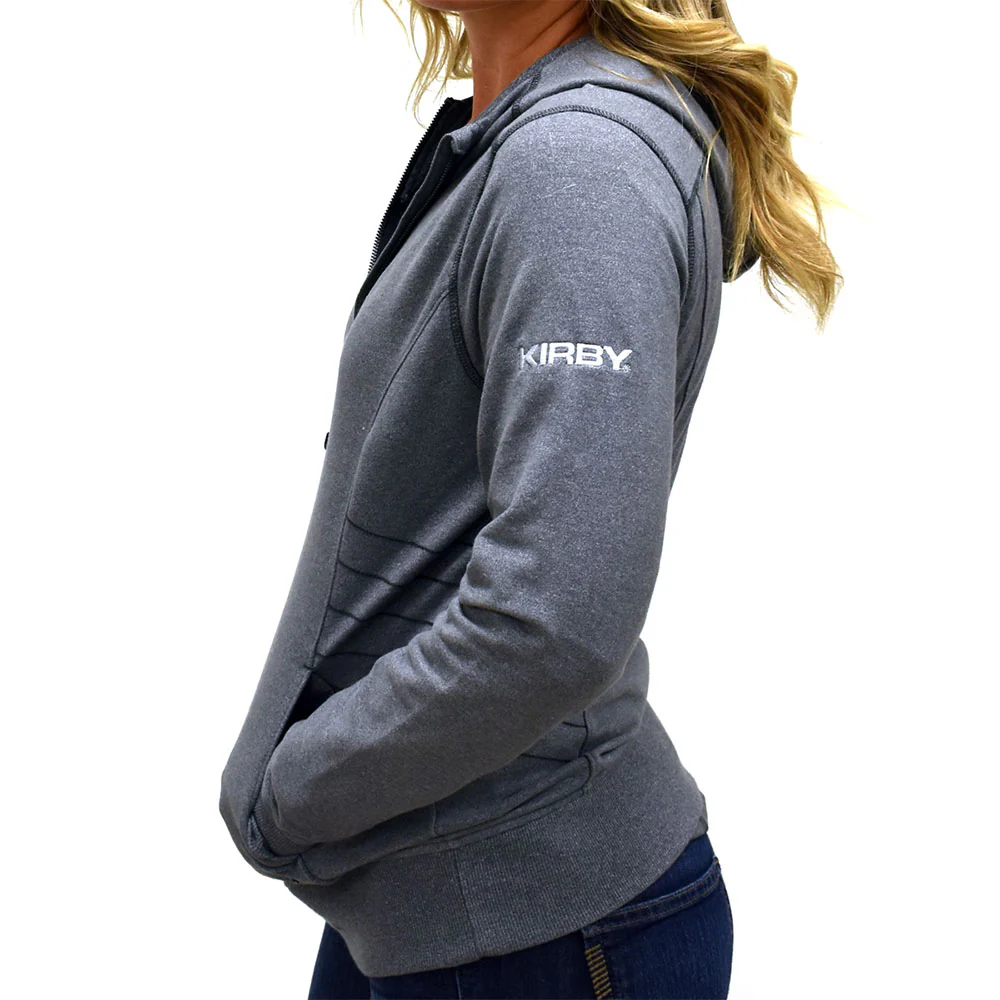 Ladies Gray Kirby Zip Up - Image 2