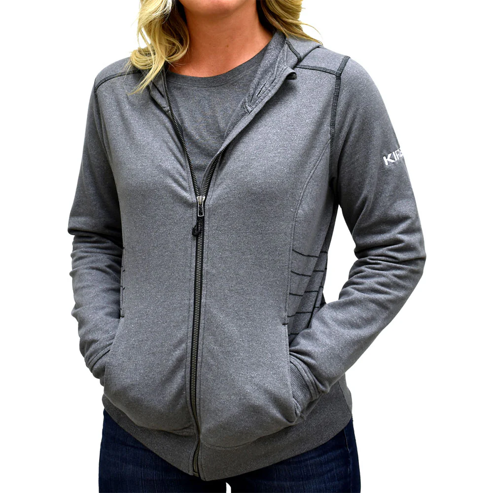 Ladies Gray Kirby Zip Up - Image 4